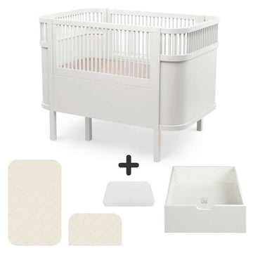 Sebra The Bed - Classic - Baby & Jr. - Classic White - Bundle 4 
