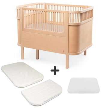 Sebra Sengen - Klassisk - Baby & Jr. - Wooden Edition - Bundle 1
