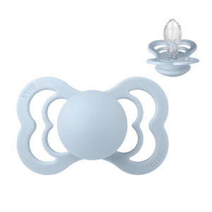 BIBS Symetrický dudlík Supreme - Vel. 2 - Silikon - Baby Blue