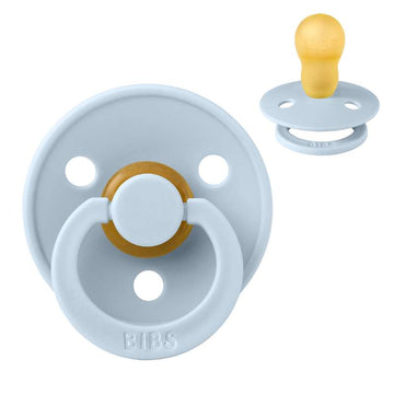 Bibs Round Colour Pacifier - sz. 3 - natural rubber - Baby Blue 