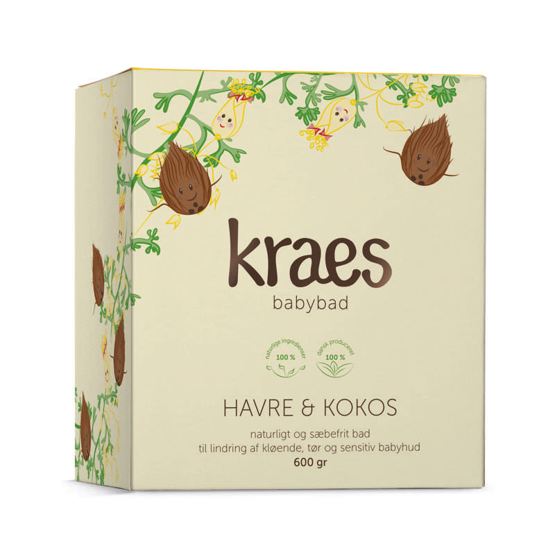 KRAES Babybad m. Havermout en Kokos - 600g 