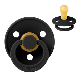 Sucette BIBS ronde Colour - Taille 1 - Caoutchouc naturel - Black