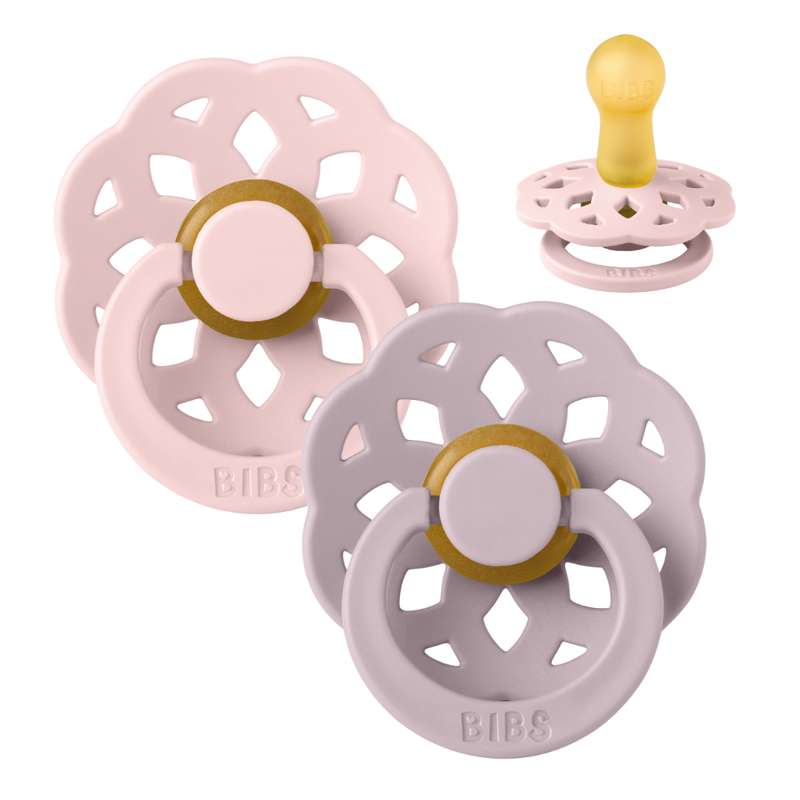 Bibs Boheme Pacifier - 2-Pack - sz. 1 - natural rubber - Blossom/Dusky Lilac 