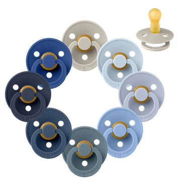 Bibs Rund Colour Schnuller - bundle - 8 Stück - Gr. 2 - Blauäugiges Baby 