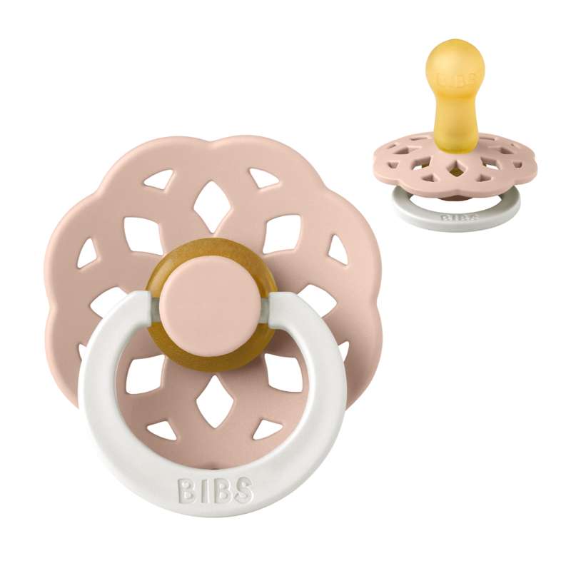 Bibs Boheme Pacifier - sz. 2 - natural rubber - GLOW - Blush 