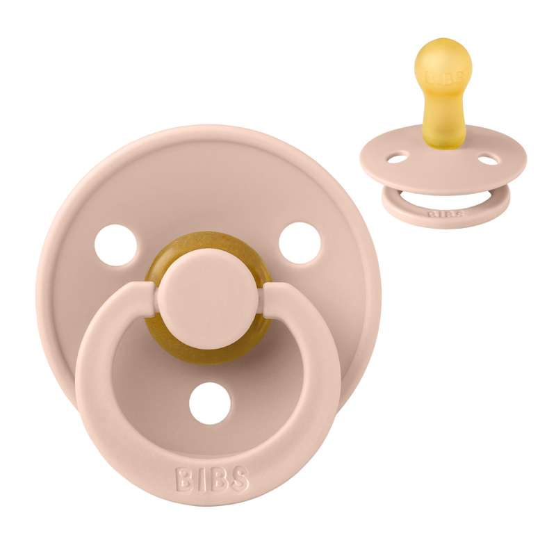 Bibs Round Colour Pacifier - sz. 2 - natural rubber - Blush 