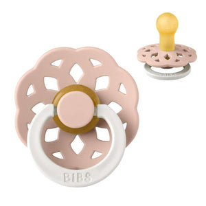 BIBS Chupete Boheme redondo - Talla 1 - Caucho natural - GLOW - Blush