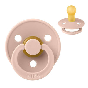 Sucette BIBS ronde Colour - Taille 1 - Caoutchouc naturel - Blush