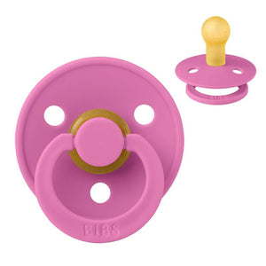 Sucette BIBS ronde Colour - Taille 1 - Caoutchouc naturel - Bubblegum