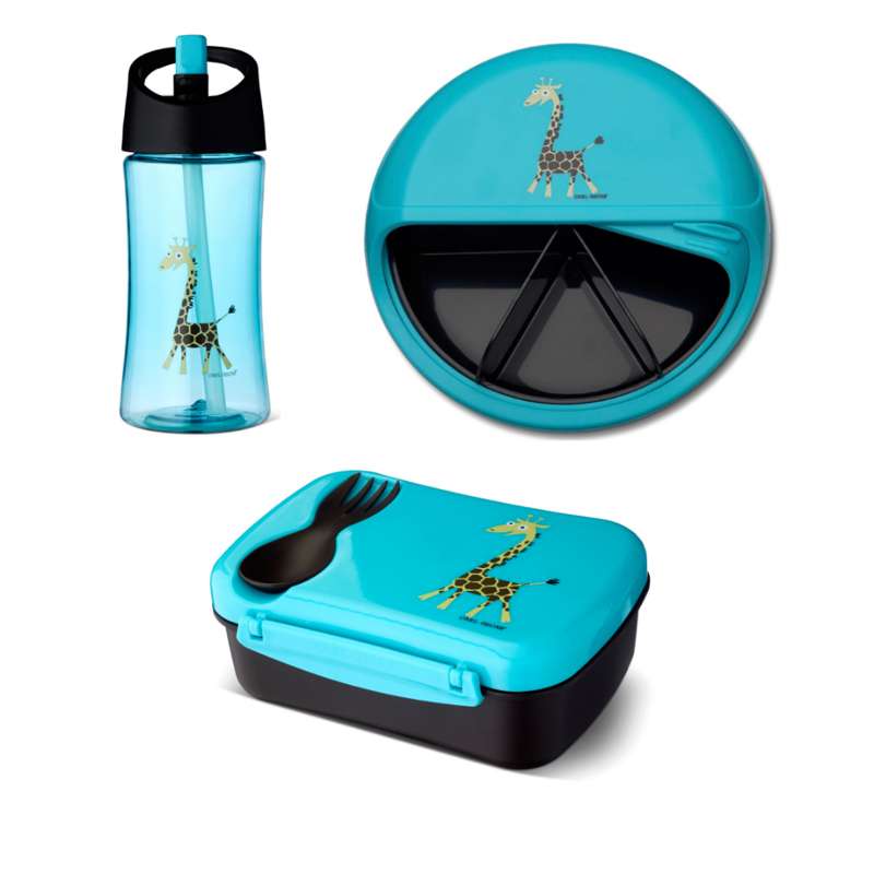 Carl Oscar Lunchbox Set - Small - Giraffe (Turquoise) 