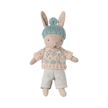 Maileg Hase - Mikro - Winter - Sand - Mint 