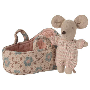 Maileg Babymus im Babylift - Rosa 