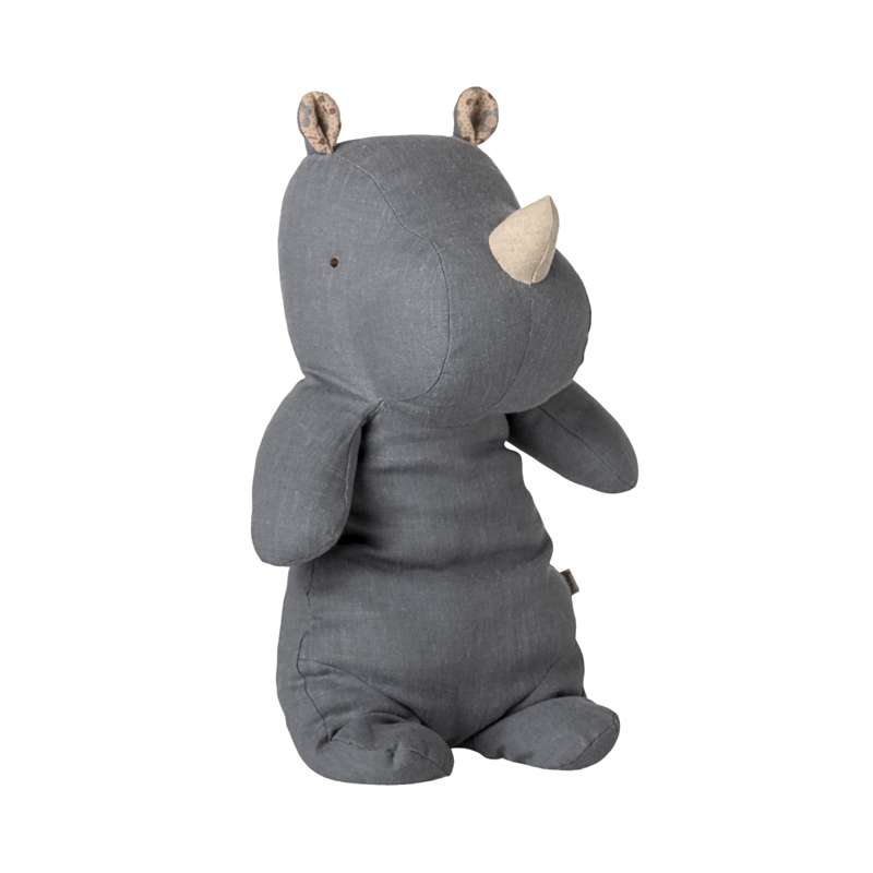 Maileg Safari přátelé - Nosorožec - Střední - Prach Modrá 