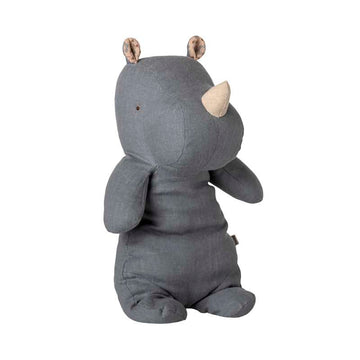 Maileg Safari přátelé - Nosorožec - Střední - Prach Modrá 