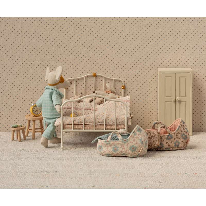Maileg Vintage Bett - Maus - RäuWeiß 