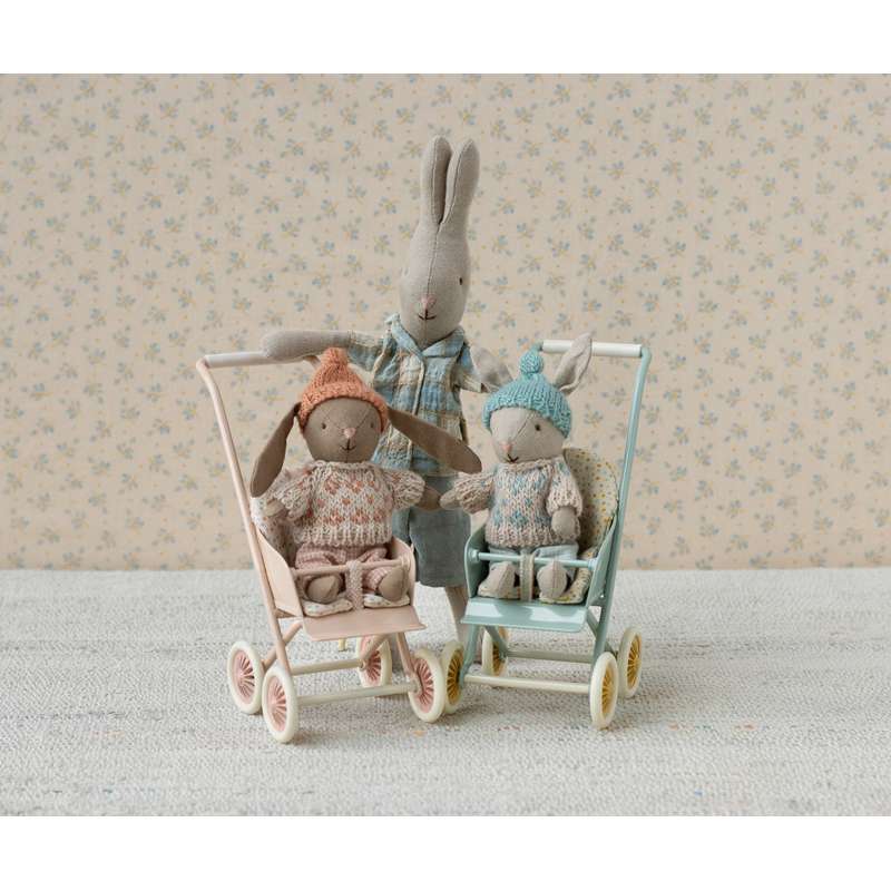 Maileg Hare - Micro - Winter - Sand - Mint 