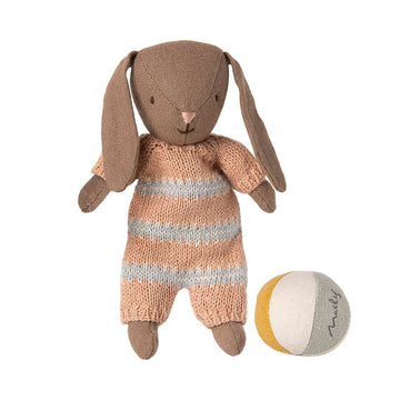 Maileg Zestaw Królik - Mikro - Brązowy - Stonowany Różowy 