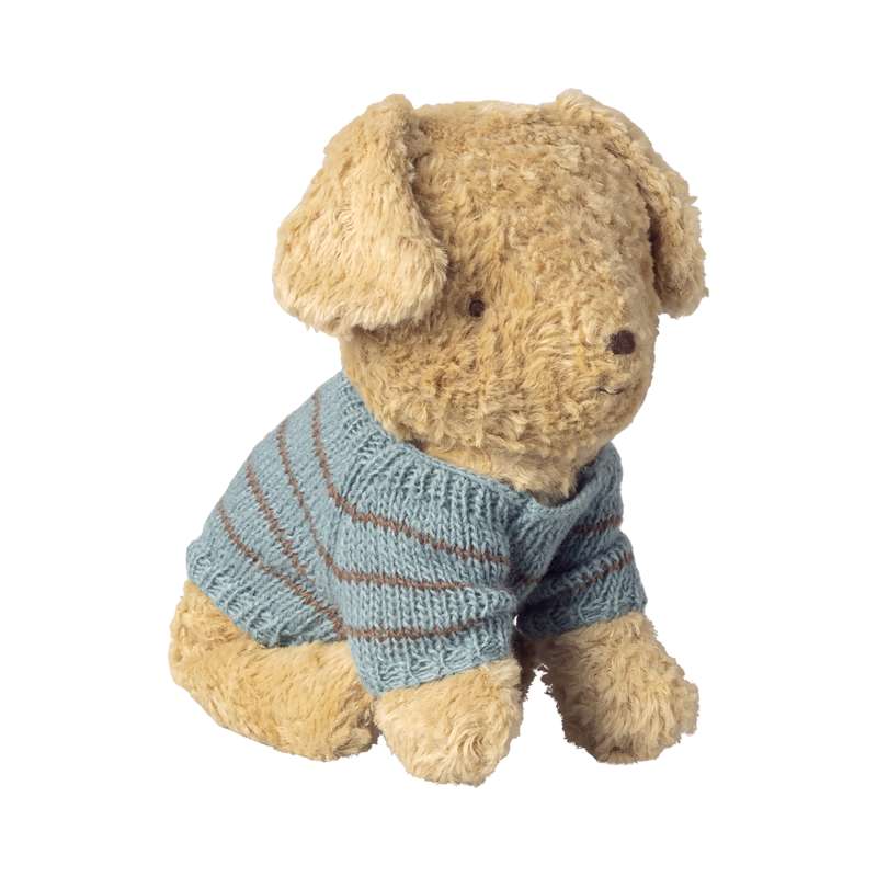 Maileg Valpetilbehør - Liten - Strikket genser - Lys Blå 