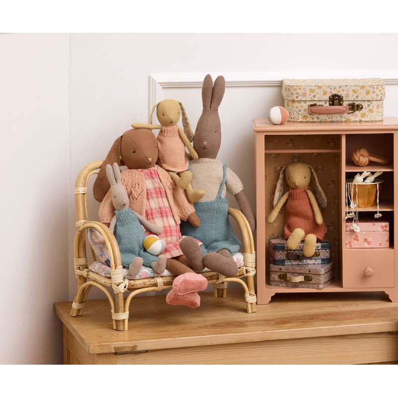 Maileg Coelho - tam. 2 - Creme claro - Vestido de malha 