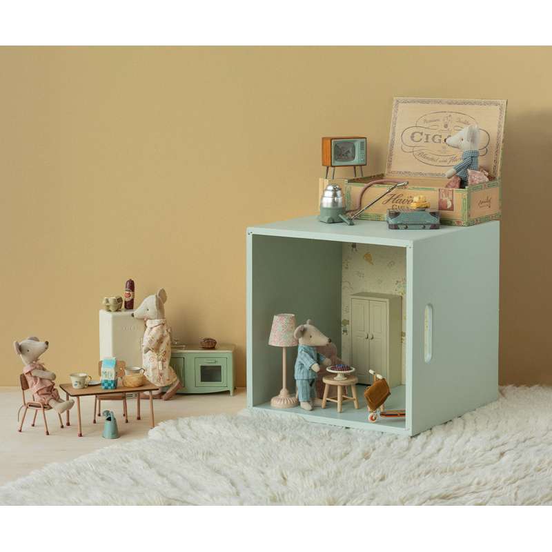 Maileg Grandmother and Grandfather Mouse in Cigar Box 