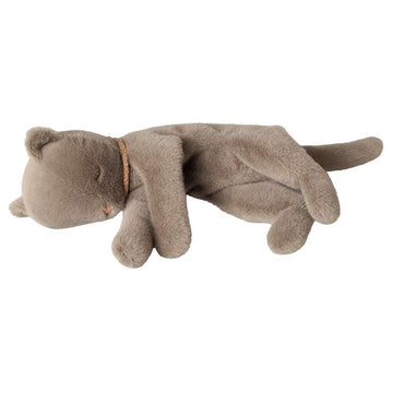 Maileg Chaton endormi en peluche - Medium - Gris