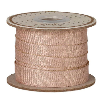 Maileg Gavebånd - 13mm/10m - Lys Rosa/Guld
