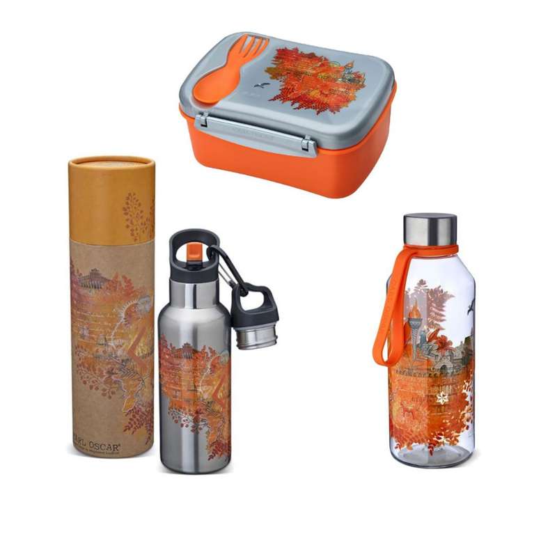 Carl Oscar Packed Lunch Set - Small - Wisdom (Fire) 