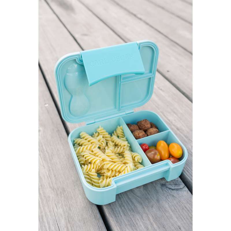 Carl Oscar BentoBOX Boîte à lunch avec CUTElery - Enfants - Dauphin - Bleu clair 