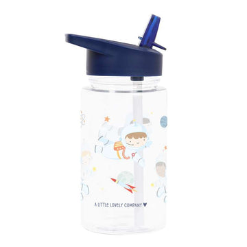 A Little Lovely Company Water Bottle - Astronaut - Navy 