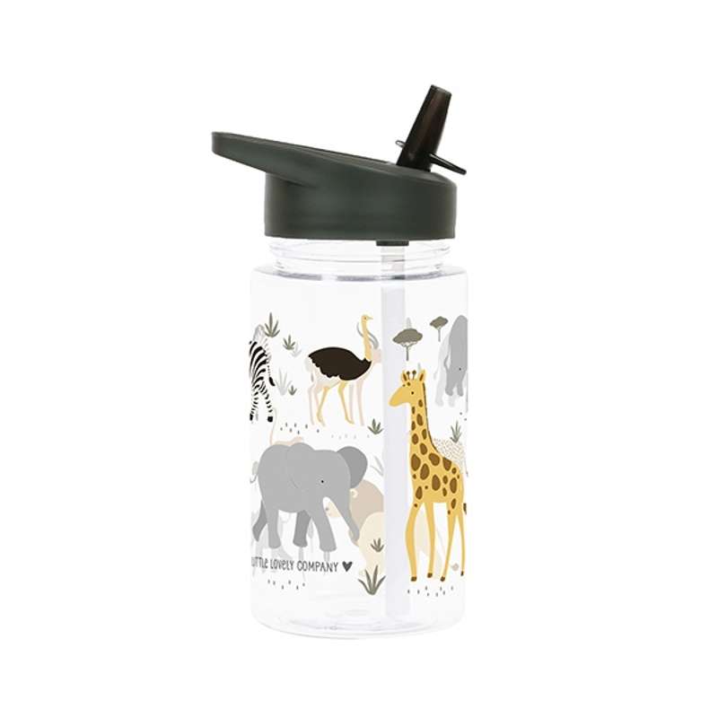 A Little Lovely Company Water Bottle - Savanna - Dark Green 