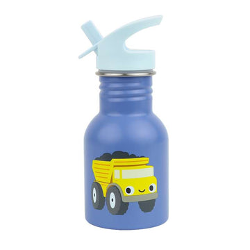 A Little Lovely Company Single-layer Steel Drinking Bottle - 350ml - Dump Truck 