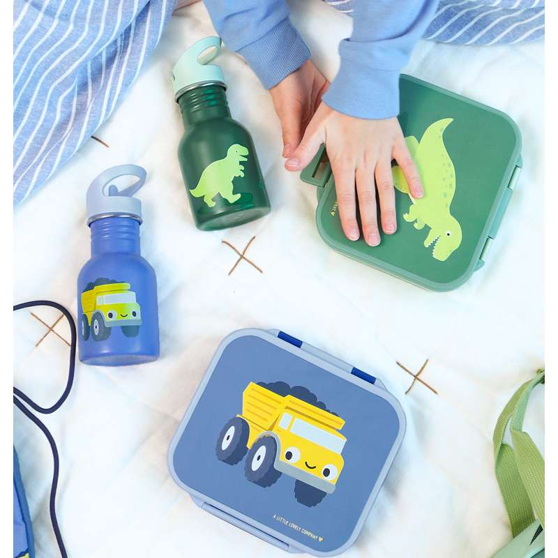 A Little Lovely Company Single-layer Steel Drinking Bottle - 350ml - Dump Truck 
