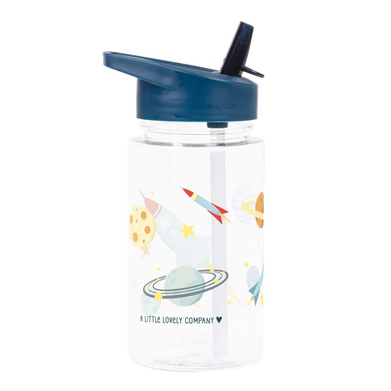 A Little Lovely Company Sticlă de apă - Spațiu - Albastru 