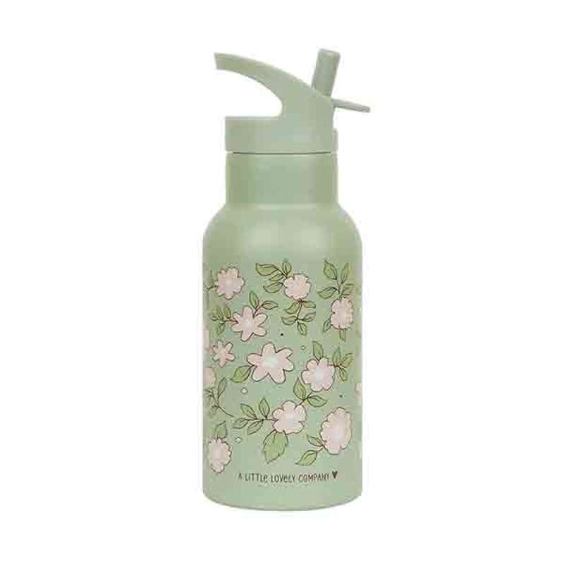 A Little Lovely Company Thermos drink bottle - 350 ml. - Blossoms - Sage 