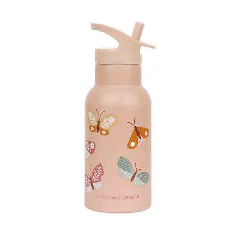 A Little Lovely Company Thermos drink bottle - 350 ml. - Butterflies - Rosa 