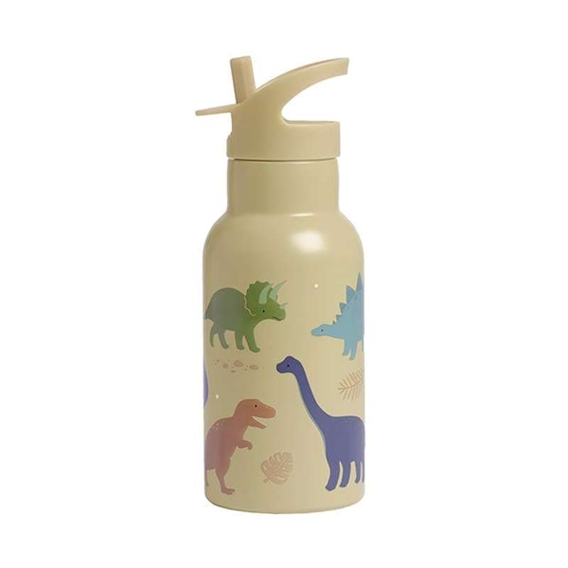 A Little Lovely Company Thermobecher - 350 ml. - Dinosaurier - Oliven 