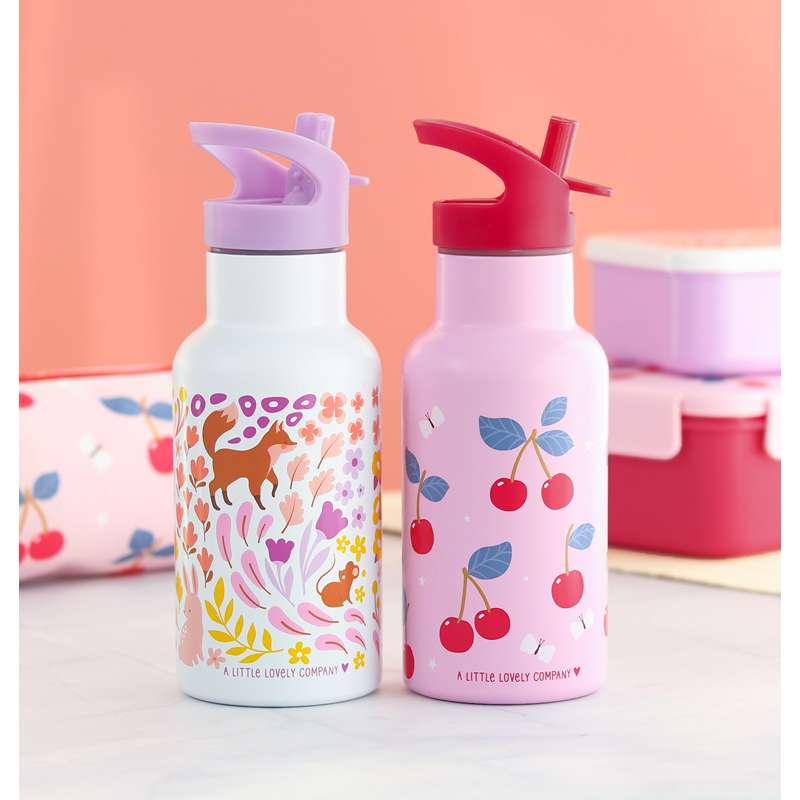 A Little Lovely Company Steklenica za vodo - 350ml - Cvetlični vrt 