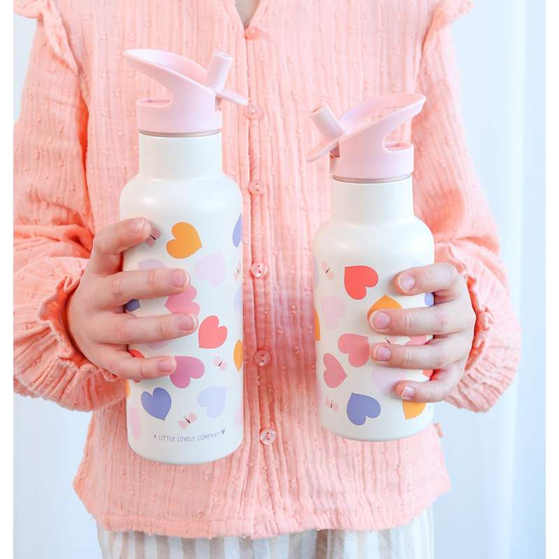 A Little Lovely Company Termo teräksinen juomapullo - 350 ml - Hearts 