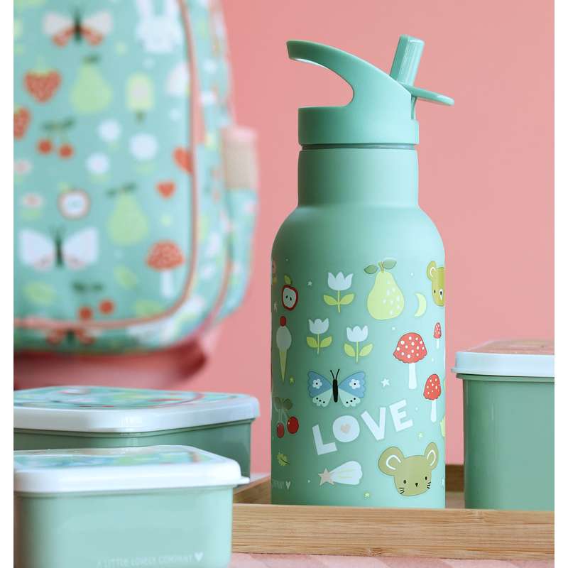 A Little Lovely Company Thermos drink bottle - 350 ml. - Joy - Mint 