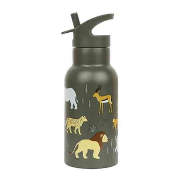 A Little Lovely Company Thermos drink bottle - 350 ml. - Savanna - Dark green 