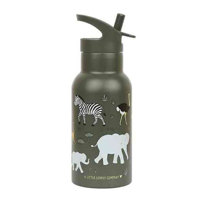 A Little Lovely Company Garrafa térmica - 350 ml. - Savanna - Verde escuro 