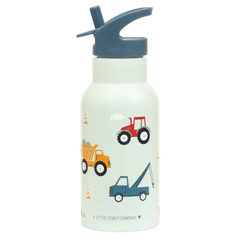 A Little Lovely Company Recipient pentru băuturi termale - 350 ml. - Vehicule - Albastru 