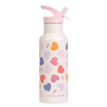 A Little Lovely Company Termo Ståldrikkeflaske - XL - 500ml - Hearts 