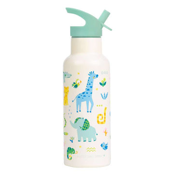 A Little Lovely Company Thermo Steel Drinking Bottle - XL - 500ml - Jungle 