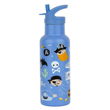 A Little Lovely Company Bottiglia d'acqua in acciaio inox - XL - 500ml - Pirati 