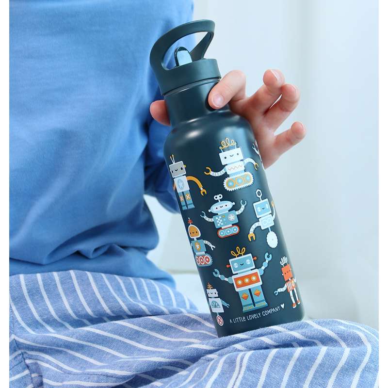 A Little Lovely Company Termiczny stalowy bidon - XL - 500 ml - Roboty 
