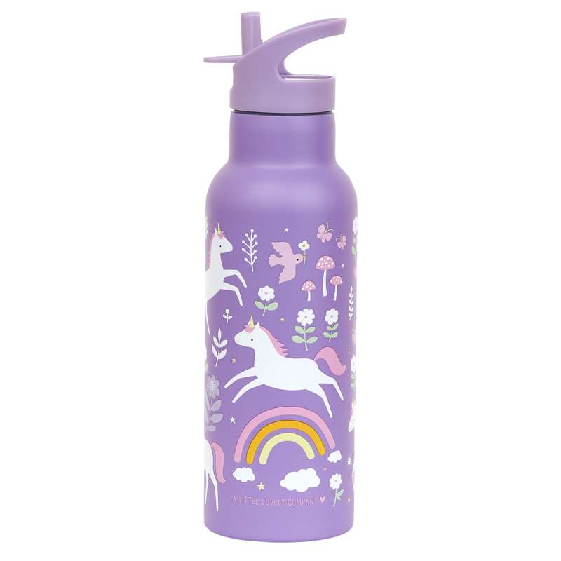 A Little Lovely Company Water bottle - XL - 500ml - Unicorn Dreams 