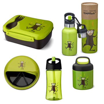 Carl Oscar Lunchbox Set - Large - Monkey (Lime) 