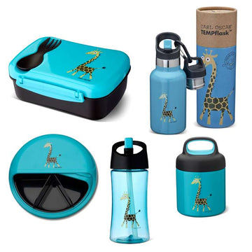 Carl Oscar Lunchbox Set - Large - Giraffe (Turquoise) 