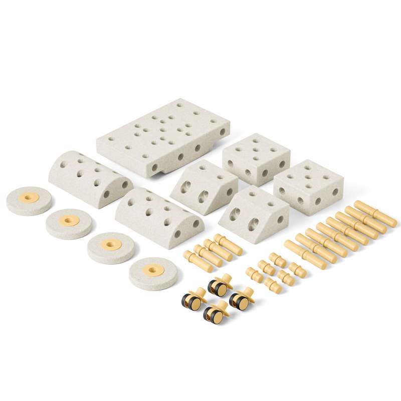 MODU Dreamer Zestaw budowlany - Szary piasek/Miodowy żółty 